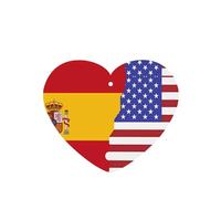Poezjzw 6pcs American Spain Flag Pattern Lavender Scent Car Aroma Heart Shape Hanging Fragrance Applies To Closet Shoe