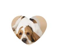 Poezjzw 6pcs Basset Hound Pattern Lavender Scent Car Aroma Heart Shape Hanging Fragrance Applies To Closet Shoe