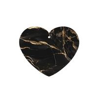 Poezjzw 6pcs Black Gold Marble Pattern Lavender Scent Car Aroma Heart Shape Hanging Fragrance Applies To Closet Shoe