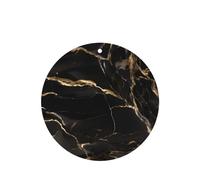 Poezjzw 6pcs Black Gold Marble Pattern Lavender Scent Car Aroma Round Shape Hanging Fragrance Applies To Closet Shoe