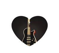 Poezjzw 6pcs Black Guitar Pattern Lavender Scent Car Aroma Heart Shape Hanging Fragrance Applies To Closet Shoe