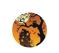 Poezjzw 6pcs Black Tree Owl Pumpkin Head Pattern Lavender Scent Car Aroma Round Shape Hanging Fragrance Applies To Closet Shoe
