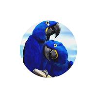 Poezjzw 6pcs Blue Parrot Hugging Pattern Lavender Scent Car Aroma Round Shape Hanging Fragrance Applies To Closet Shoe