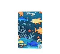 Poezjzw 6pcs Blue Underwater World Of Fish Pattern Lavender Scent Car Aroma Rectangle Hanging Fragrance Applies To Closet Shoe