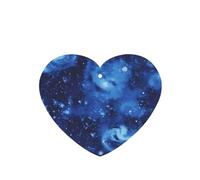 Poezjzw 6pcs Blue Universe Space Galaxy Pattern Lavender Scent Car Aroma Heart Shape Hanging Fragrance Applies To Closet Shoe