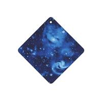 Poezjzw 6pcs Blue Universe Space Galaxy Pattern Lavender Scent Car Aroma Square Hanging Fragrance Applies To Closet Shoe