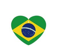 Poezjzw 6pcs Brazilian Flag Pattern Lavender Scent Car Aroma Heart Shape Hanging Fragrance Applies To Closet Shoe