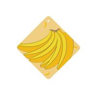 Poezjzw 6pcs Cartoon Banana Pattern Lavender Scent Car Aroma Square Hanging Fragrance Applies To Closet Shoe