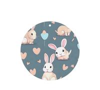 Poezjzw 6pcs Cartoon Cute Bunny Pattern Lavender Scent Car Aroma Round Shape Hanging Fragrance Applies To Closet Shoe