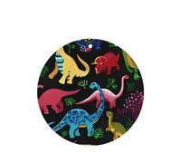 Poezjzw 6pcs Cartoon Dinosaur Pattern Lavender Scent Car Aroma Round Shape Hanging Fragrance Applies To Closet Shoe