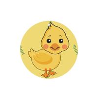 Poezjzw 6pcs Cartoon Duck Pattern Lavender Scent Car Aroma Round Shape Hanging Fragrance Applies To Closet Shoe