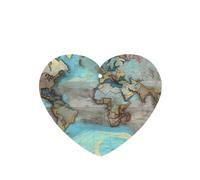 Poezjzw 6pcs Cartoon World Map Pattern Lavender Scent Car Aroma Heart Shape Hanging Fragrance Applies To Closet Shoe