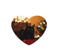 Poezjzw 6pcs Christmas Black Cat Pattern Lavender Scent Car Aroma Heart Shape Hanging Fragrance Applies To Closet Shoe