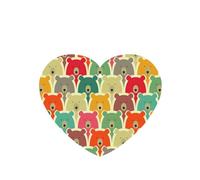 Poezjzw 6pcs Colorful Bears Pattern Lavender Scent Car Aroma Heart Shape Hanging Fragrance Applies To Closet Shoe