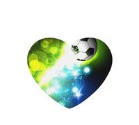Poezjzw 6pcs Cool Soccer Ball Pattern Lavender Scent Car Aroma Heart Shape Hanging Fragrance Applies To Closet Shoe
