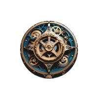 Poezjzw 6pcs Cool Steampunk Gears Pattern Lavender Scent Car Aroma Round Shape Hanging Fragrance Applies To Closet Shoe