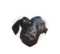 Poezjzw 6pcs Cute Black Goat Animal Pattern Lavender Scent Car Aroma Heart Shape Hanging Fragrance Applies To Closet Shoe