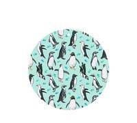 Poezjzw 6pcs Cute Penguins Pattern Lavender Scent Car Aroma Round Shape Hanging Fragrance Applies To Closet Shoe