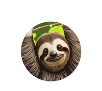 Poezjzw 6pcs Cute Sloth Pattern Lavender Scent Car Aroma Round Shape Hanging Fragrance Applies To Closet Shoe