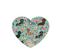 Poezjzw 6pcs Dachshund Pattern Lavender Scent Car Aroma Heart Shape Hanging Fragrance Applies To Closet Shoe