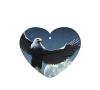Poezjzw 6pcs Eagle Under The Stars Pattern Lavender Scent Car Aroma Heart Shape Hanging Fragrance Applies To Closet Shoe