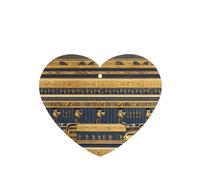 Poezjzw 6pcs Egyptian Pharaonic Frescoes Pattern Lavender Scent Car Aroma Heart Shape Hanging Fragrance Applies To Closet Shoe