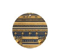 Poezjzw 6pcs Egyptian Pharaonic Frescoes Pattern Lavender Scent Car Aroma Round Shape Hanging Fragrance Applies To Closet Shoe