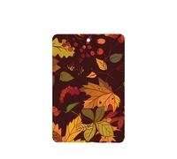 Poezjzw 6pcs Fall Autumn Leaves Pattern Lavender Scent Car Aroma Rectangle Hanging Fragrance Applies To Closet Shoe