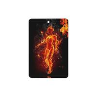 Poezjzw 6pcs Fire Nude Woman Flame Pattern Lavender Scent Car Aroma Rectangle Hanging Fragrance Applies To Closet Shoe