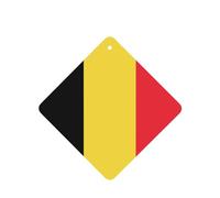 Poezjzw 6pcs Flag Of Belgium Pattern Lavender Scent Car Aroma Square Hanging Fragrance Applies To Closet Shoe