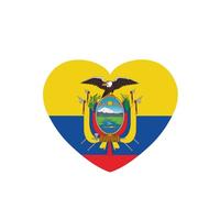 Poezjzw 6pcs Flag Of Ecuador Pattern Lavender Scent Car Aroma Heart Shape Hanging Fragrance Applies To Closet Shoe