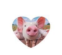 Poezjzw 6pcs Funny Cute Pig Pattern Lavender Scent Car Aroma Heart Shape Hanging Fragrance Applies To Closet Shoe