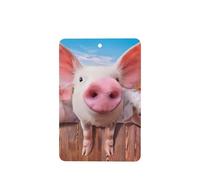 Poezjzw 6pcs Funny Cute Pig Pattern Lavender Scent Car Aroma Rectangle Hanging Fragrance Applies To Closet Shoe
