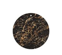 Poezjzw 6pcs Gold Marble Pattern Lavender Scent Car Aroma Round Shape Hanging Fragrance Applies To Closet Shoe