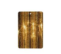 Poezjzw 6pcs Gold Sequin Sparkle Pattern Lavender Scent Car Aroma Rectangle Hanging Fragrance Applies To Closet Shoe