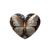 Poezjzw 6pcs Gold White Butterflies Pattern Lavender Scent Car Aroma Heart Shape Hanging Fragrance Applies To Closet Shoe