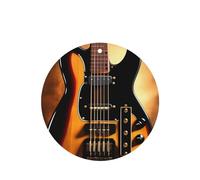 Poezjzw 6pcs Instrumental Guitar Pattern Lavender Scent Car Aroma Round Shape Hanging Fragrance Applies To Closet Shoe
