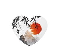 Poezjzw 6pcs Japanese Bamboo Sun Pattern Lavender Scent Car Aroma Heart Shape Hanging Fragrance Applies To Closet Shoe