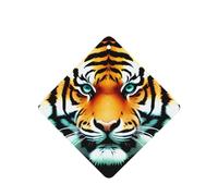 Poezjzw 6pcs Little Fat Tiger Head Pattern Lavender Scent Car Aroma Square Hanging Fragrance Applies To Closet Shoe