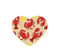 Poezjzw 6pcs Lobster And Crab Pattern Lavender Scent Car Aroma Heart Shape Hanging Fragrance Applies To Closet Shoe