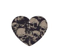 Poezjzw 6pcs Many Skulls Get Together Pattern Lavender Scent Car Aroma Heart Shape Hanging Fragrance Applies To Closet Shoe