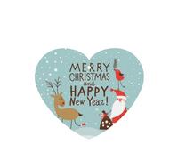 Poezjzw 6pcs Merry Christmas And Happy New Year Pattern Lavender Scent Car Aroma Heart Shape Hanging Fragrance Applies To Closet Shoe