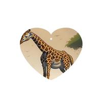 Poezjzw 6pcs Mother And Child Giraffe Pattern Lavender Scent Car Aroma Heart Shape Hanging Fragrance Applies To Closet Shoe