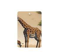 Poezjzw 6pcs Mother And Child Giraffe Pattern Lavender Scent Car Aroma Rectangle Hanging Fragrance Applies To Closet Shoe
