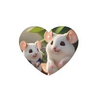 Poezjzw 6pcs Mother And Child Rats Pattern Lavender Scent Car Aroma Heart Shape Hanging Fragrance Applies To Closet Shoe