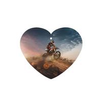 Poezjzw 6pcs Motocross Pattern Lavender Scent Car Aroma Heart Shape Hanging Fragrance Applies To Closet Shoe