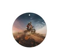 Poezjzw 6pcs Motocross Pattern Lavender Scent Car Aroma Round Shape Hanging Fragrance Applies To Closet Shoe