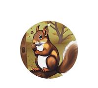 Poezjzw 6pcs Nut-Eating Squirrel Pattern Lavender Scent Car Aroma Round Shape Hanging Fragrance Applies To Closet Shoe