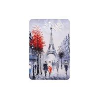 Poezjzw 6pcs Paris City Tree Eiffel Tower Art Pattern Lavender Scent Car Aroma Rectangle Hanging Fragrance Applies To Closet Shoe