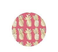 Poezjzw 6pcs Pineapple Pattern Lavender Scent Car Aroma Round Shape Hanging Fragrance Applies To Closet Shoe